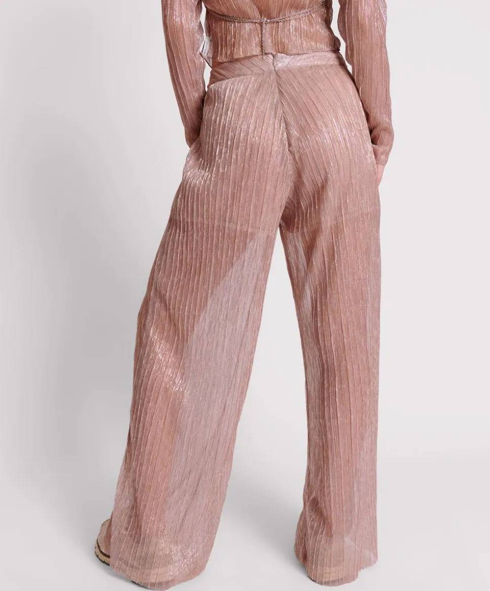 Bottoms|ONE TEASPOON Celestial Rose Plisse Palazzo Pants