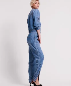 Denim Jumpsuits|ONE TEASPOON Chambray Romance Zipped Up Jumpsuit