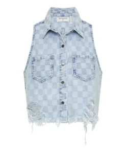 Denim Tops|ONE TEASPOON Checkmate Denim Braxton Top