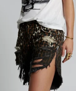 Denim Shorts|ONE TEASPOON Cheetahhh Frankies Long Length Denim Shorts