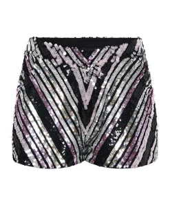 Bottoms|ONE TEASPOON Chevron Hand Sequin Party Shorts