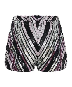 Bottoms|ONE TEASPOON Chevron Hand Sequin Party Shorts