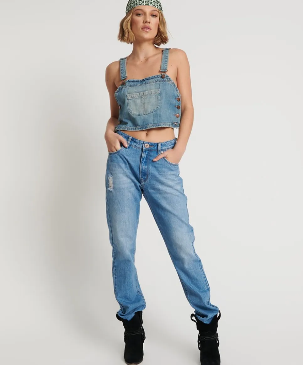 Denim Jeans|ONE TEASPOON Ciao Blue Awesome Baggies High Waist Straight Leg Jeans