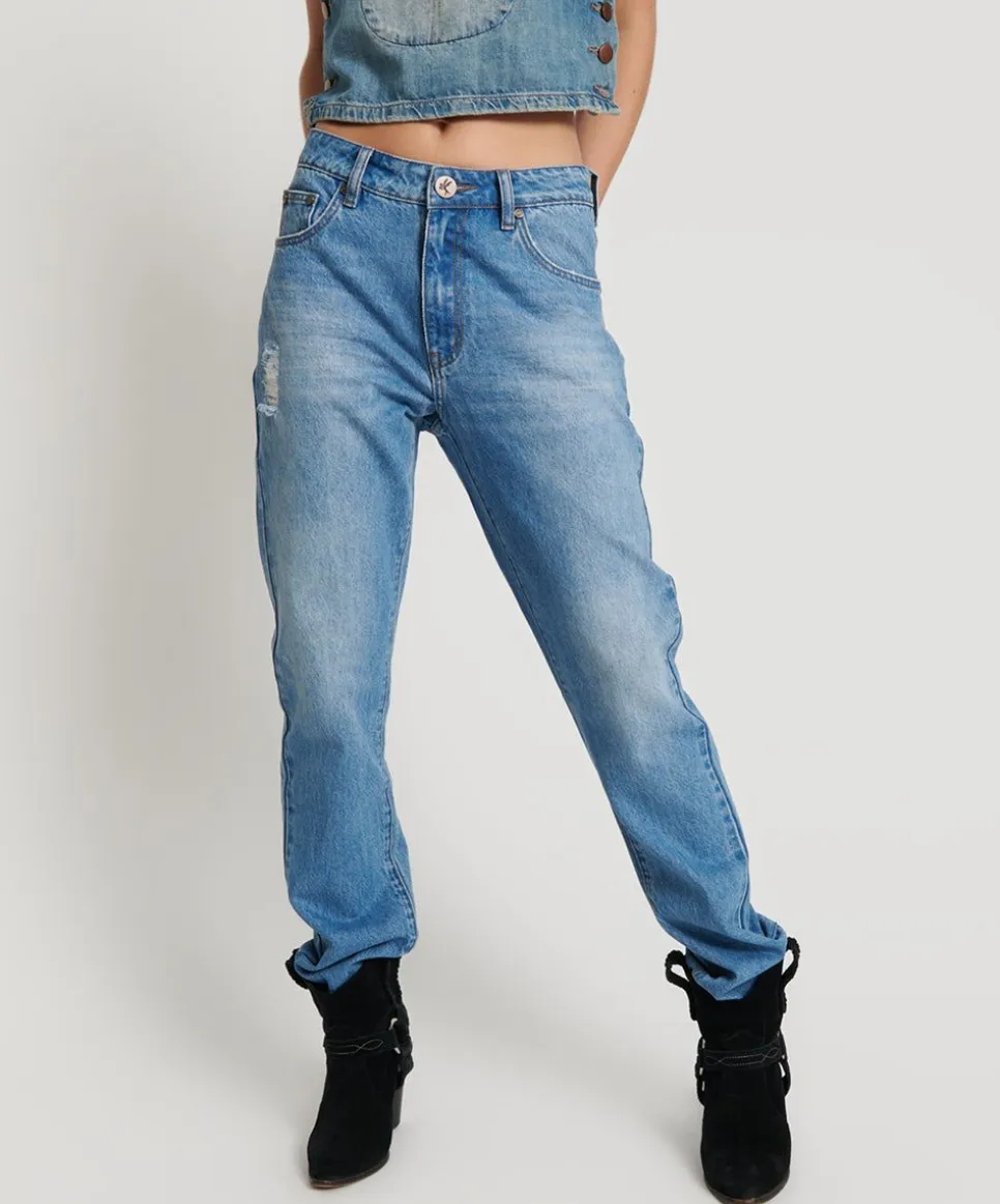 Denim Jeans|ONE TEASPOON Ciao Blue Awesome Baggies High Waist Straight Leg Jeans