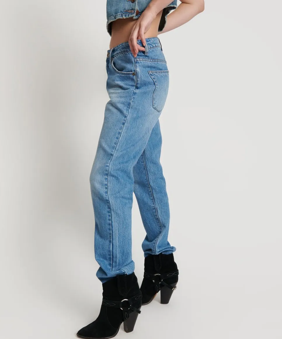 Denim Jeans|ONE TEASPOON Ciao Blue Awesome Baggies High Waist Straight Leg Jeans