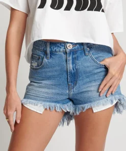 Denim Shorts|ONE TEASPOON Ciao Blue Bonitas High Waist Denim Shorts