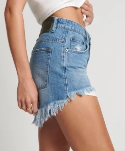 Denim Shorts|ONE TEASPOON Ciao Blue Bonitas High Waist Denim Shorts