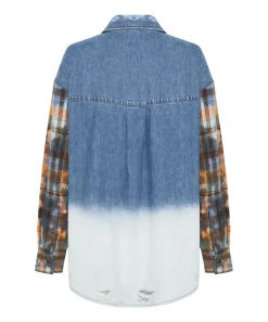 Shirts|ONE TEASPOON Ciao Blue Revolver Denim Flannel Shirt