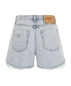 Denim Shorts|ONE TEASPOON Circus Blue Trucker Mid Waist Denim Shorts