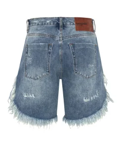 Denim Shorts|ONE TEASPOON Cobaine Frankies High Waist Long Length Denim Shorts