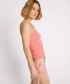 Tees & Tanks|ONE TEASPOON Coral Rib Singlet