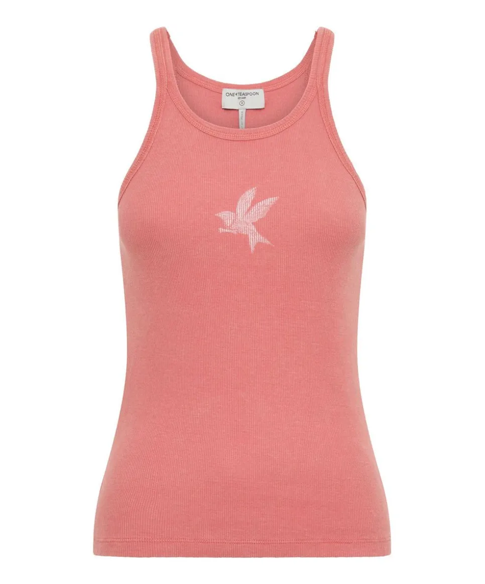 Tees & Tanks|ONE TEASPOON Coral Rib Singlet