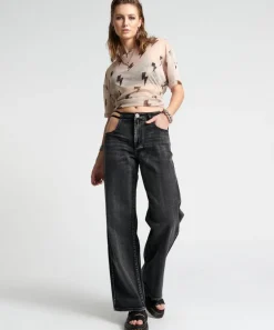 Denim Jeans|ONE TEASPOON Cut Out Jackson Mid Waist Wide Leg Jeans