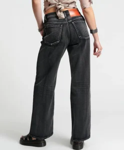 Denim Jeans|ONE TEASPOON Cut Out Jackson Mid Waist Wide Leg Jeans