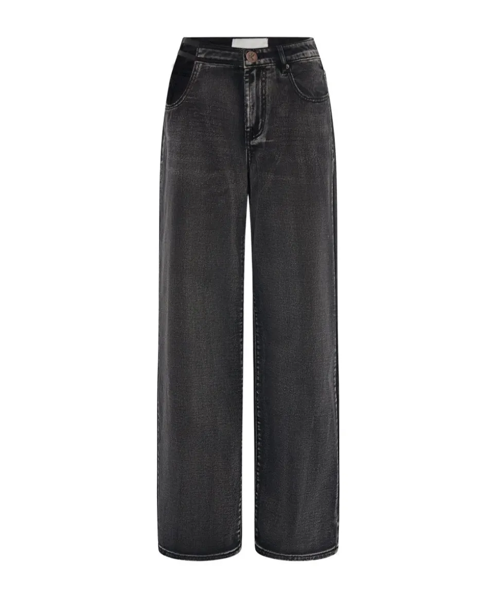 Denim Jeans|ONE TEASPOON Cut Out Jackson Mid Waist Wide Leg Jeans