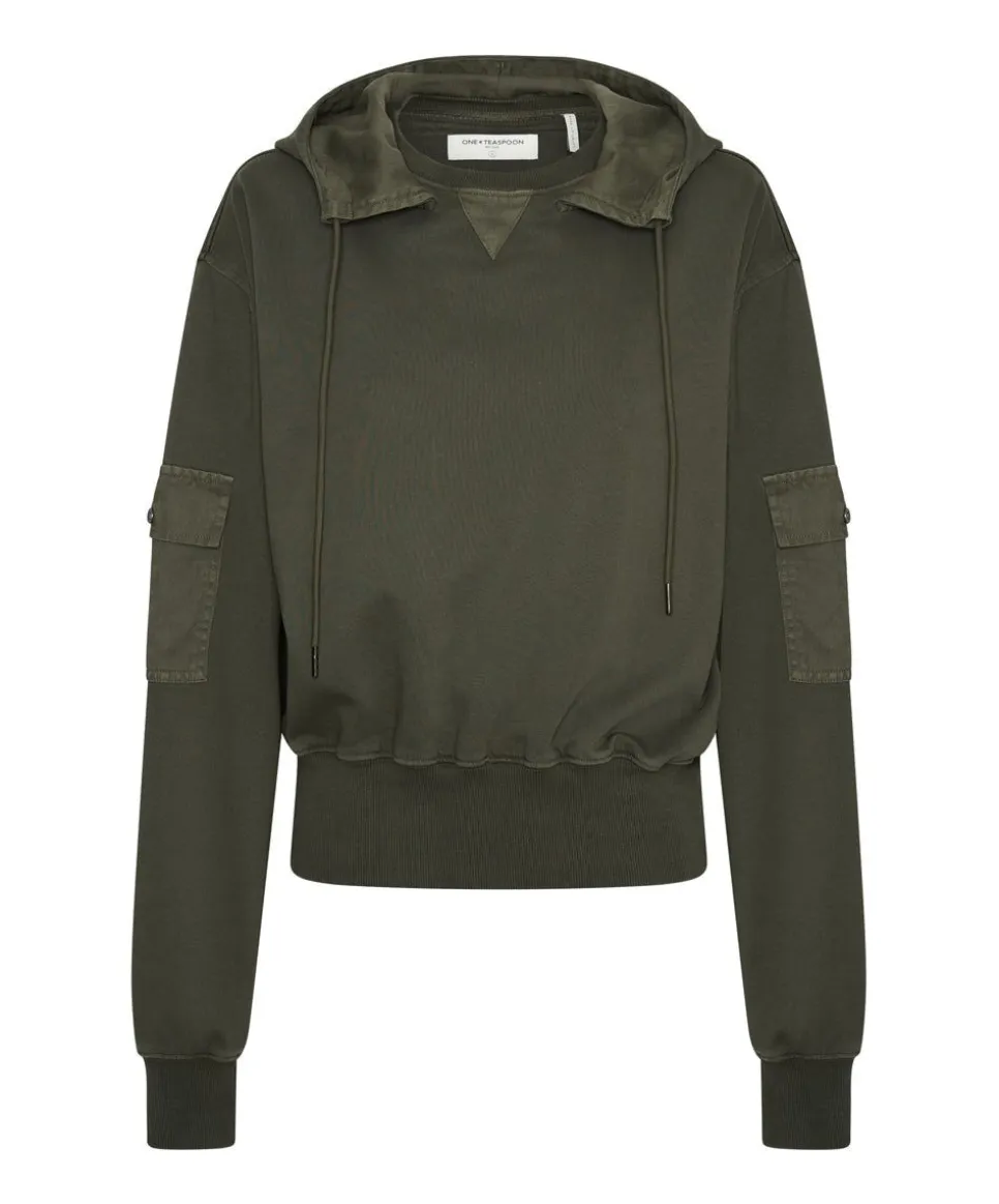 Hoodies And Sweats|ONE TEASPOON Dark Khaki Cargo Adventure Hoody