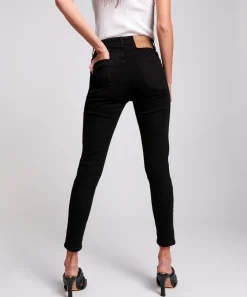 Denim Jeans|ONE TEASPOON Deep Black Freebirds Ii High Waist Skinny Jeans