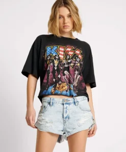 Denim Shorts|ONE TEASPOON Depeche Blue Bandits Low Waist Denim Shorts