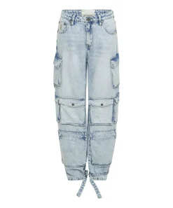 Denim Jeans|ONE TEASPOON Depeche Blue High Waist Epic Cargo Jeans