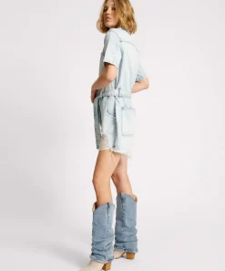 Denim Jumpsuits|ONE TEASPOON Depeche Blue Night Movers Denim Jumpsuit