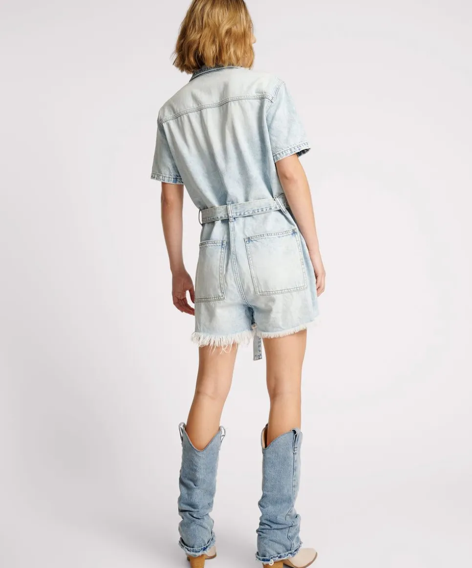 Denim Jumpsuits|ONE TEASPOON Depeche Blue Night Movers Denim Jumpsuit
