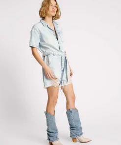 Denim Jumpsuits|ONE TEASPOON Depeche Blue Night Movers Denim Jumpsuit