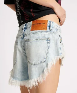 Denim Shorts|ONE TEASPOON Depeche Blue Rollers Low Waist Denim Shorts