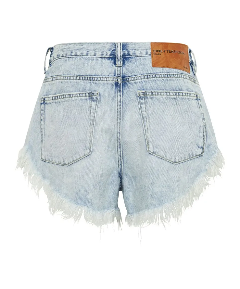 Denim Shorts|ONE TEASPOON Depeche Blue Rollers Low Waist Denim Shorts