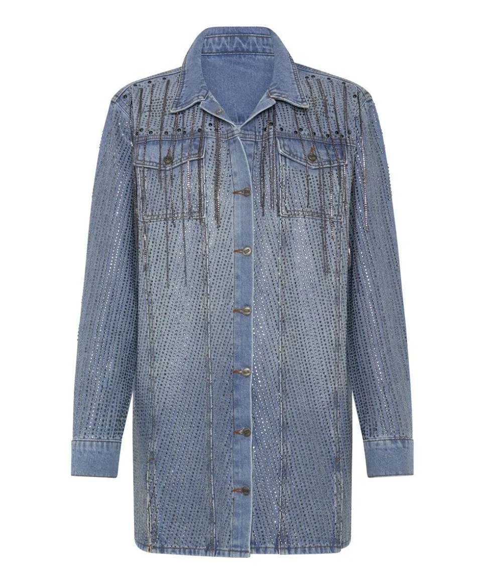 Midi & Maxi Dresses|ONE TEASPOON Desert Jewel Denim Trucker Dress