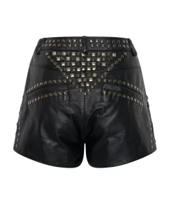 Bottoms|ONE TEASPOON Diamond Reflections Leather Shorts