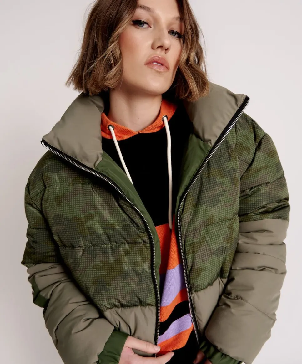 Puffa Jackets|ONE TEASPOON Dirtee Love Camo Puffa Jacket