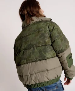 Puffa Jackets|ONE TEASPOON Dirtee Love Camo Puffa Jacket