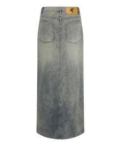 Denim Skirts|ONE TEASPOON Dirty Blue Denim Column Skirt