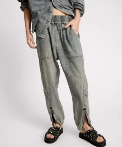 Denim Jeans|ONE TEASPOON Dirty Blue Denim Flight Pants
