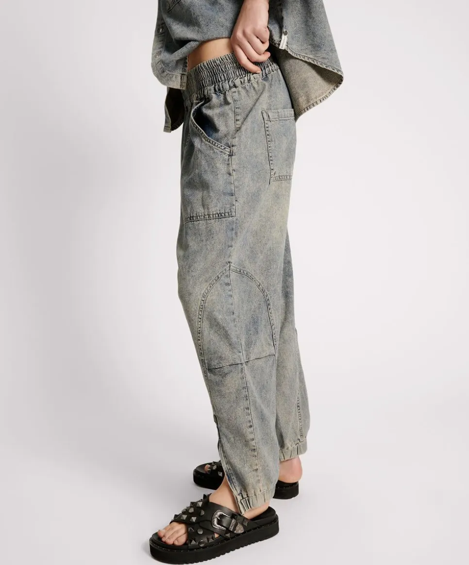 Denim Jeans|ONE TEASPOON Dirty Blue Denim Flight Pants