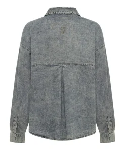 Shirts|ONE TEASPOON Dirty Blue Oversized Denim Western Shirt