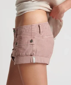 Bottoms|ONE TEASPOON Dirty Rose Cadet Bandits Low Waist Shorts