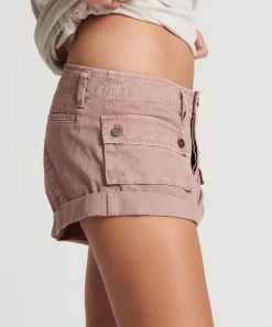 Bottoms|ONE TEASPOON Dirty Rose Cadet Bandits Low Waist Shorts