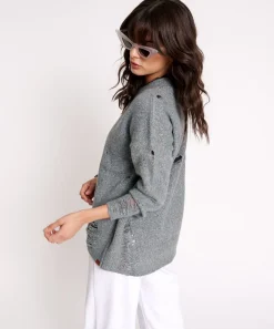 Knitwear|ONE TEASPOON Distressed Fisherman Knit Sweater