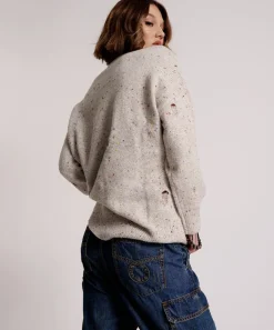 Knitwear|ONE TEASPOON Distressed Fisherman Knit Sweater