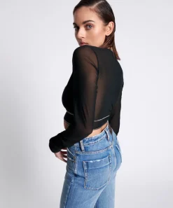 Tops|ONE TEASPOON Dominator Mesh Longsleeve Top