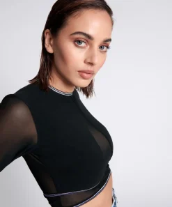 Tops|ONE TEASPOON Dominator Mesh Longsleeve Top