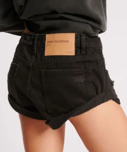 Denim Shorts|ONE TEASPOON Double Black Bandits Low Waist Denim Shorts