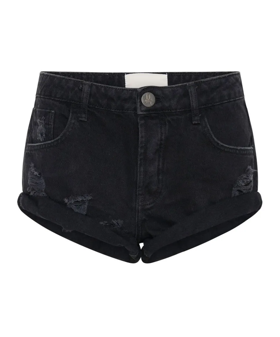 Denim Shorts|ONE TEASPOON Double Black Bandits Low Waist Denim Shorts