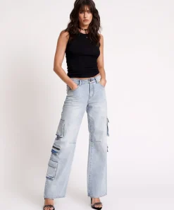 Denim Jeans|ONE TEASPOON Dream Cargo Jackson Wide Leg Jeans