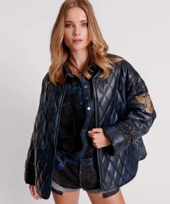 Leather Jackets|ONE TEASPOON Eagle Eye Leather Quilted Jacket