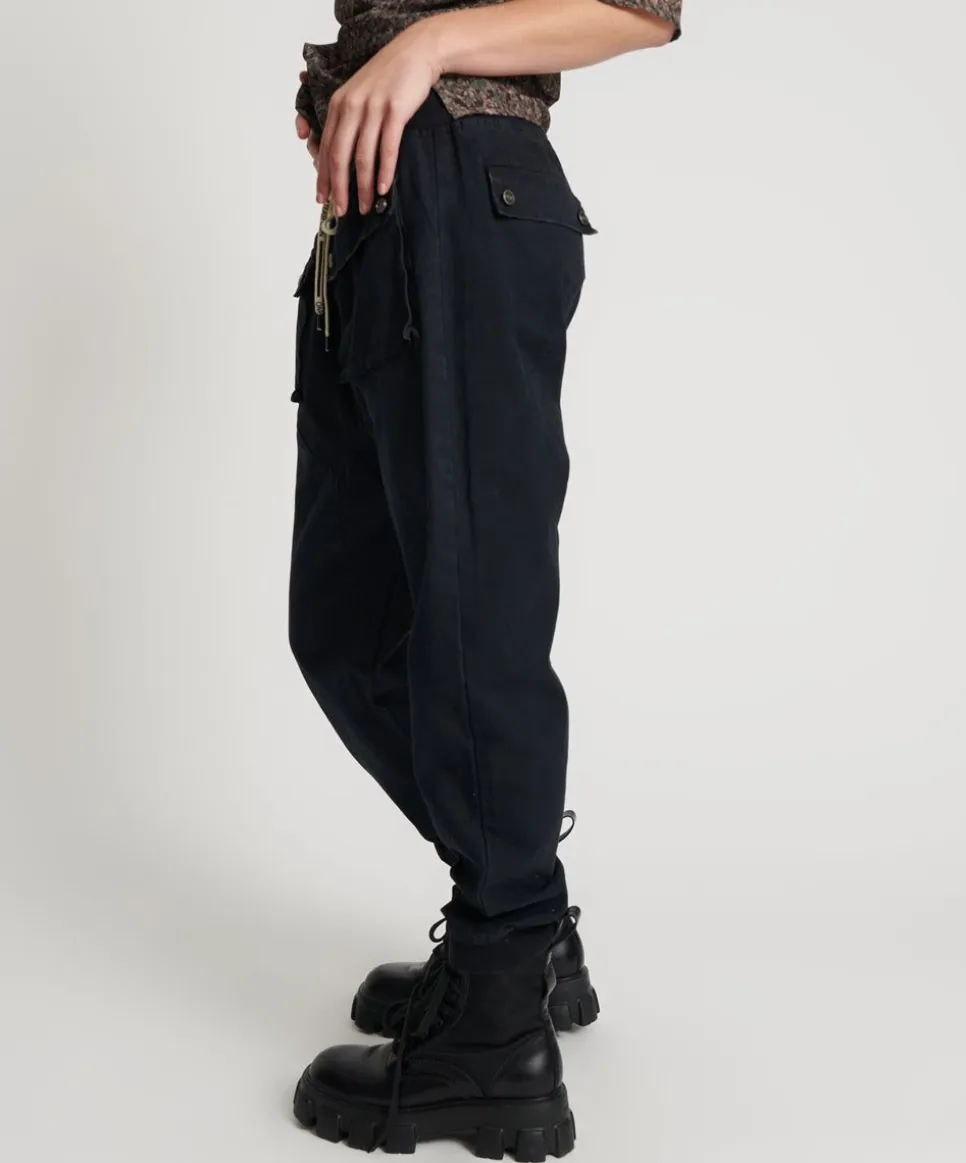 Bottoms|ONE TEASPOON Faded Black Cadet Pants