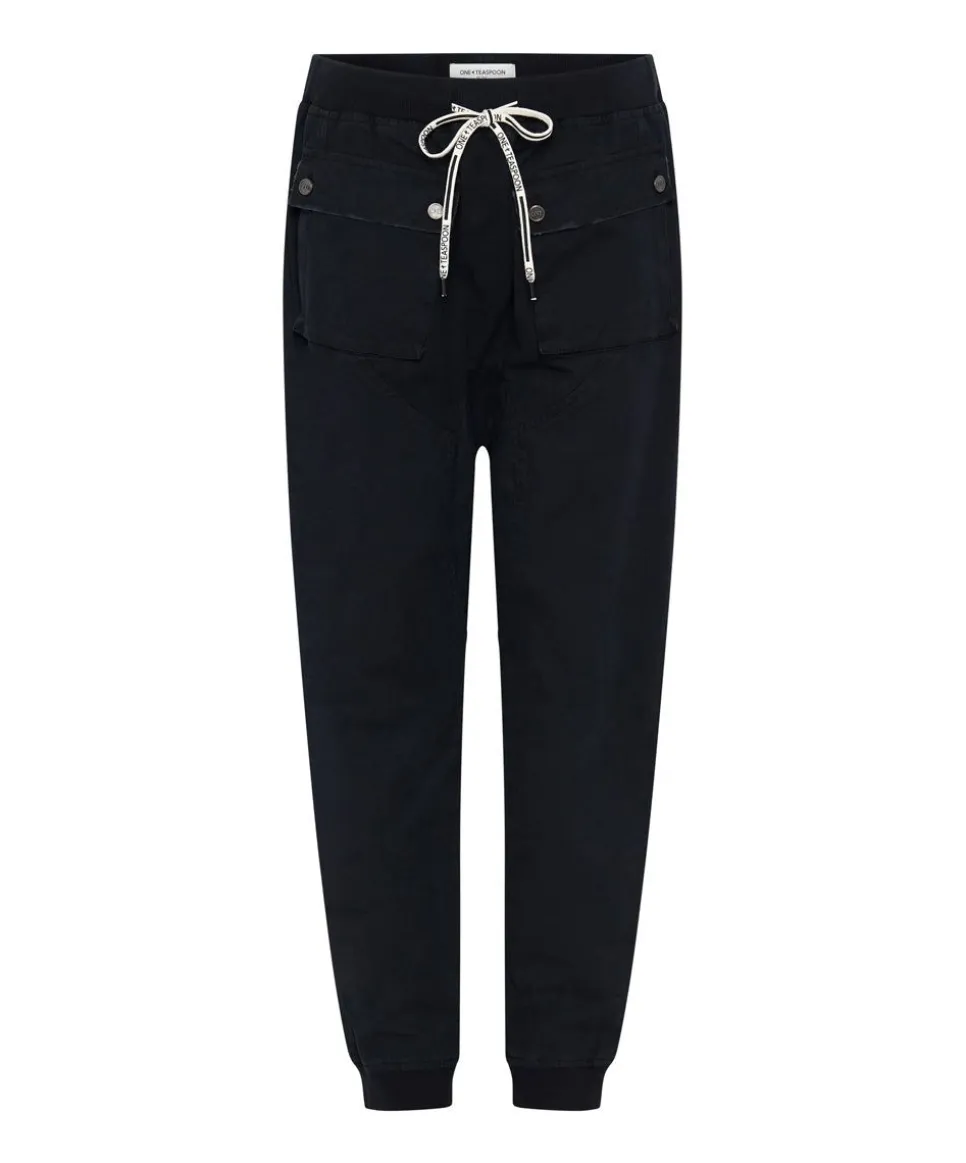 Bottoms|ONE TEASPOON Faded Black Cadet Pants