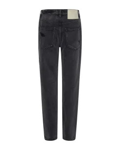 Denim Jeans|ONE TEASPOON Faded Black Messed Up Truckers Mid Rise Straight Leg Jeans