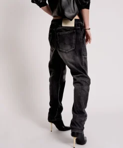 Denim Jeans|ONE TEASPOON Faded Black Shabbies Drawstring Boyfriend Jeans